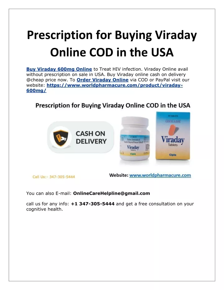prescription for buying viraday online