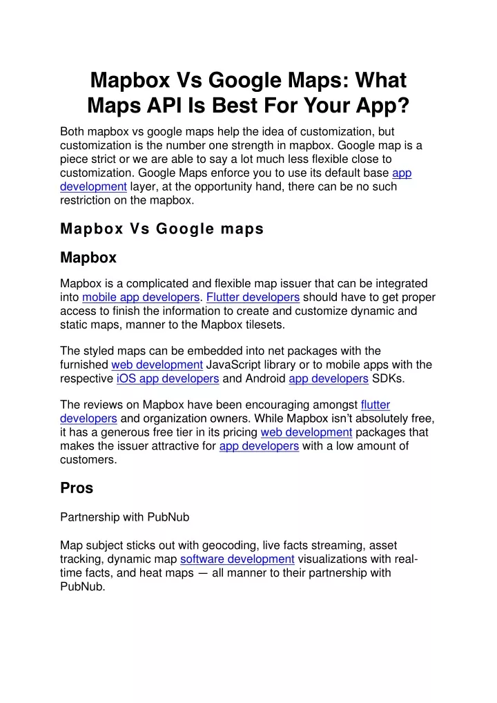 mapbox vs google maps what maps api is best