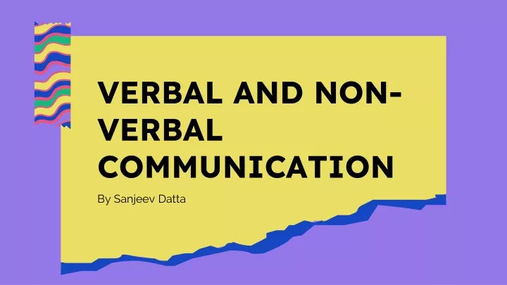 verbal and non verbal communication