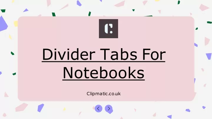 divider tabs for notebooks