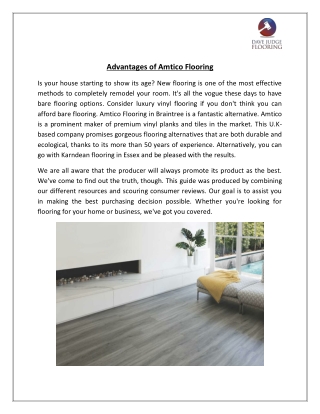 Advantages of Amtico Flooring