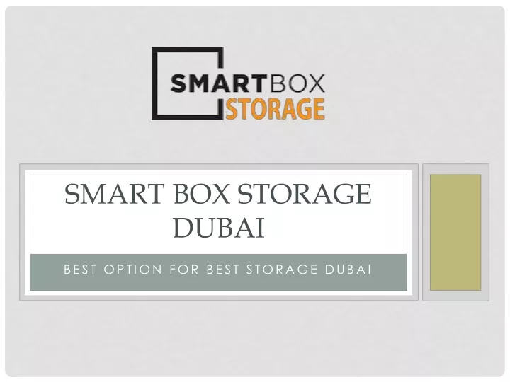 smart box storage dubai