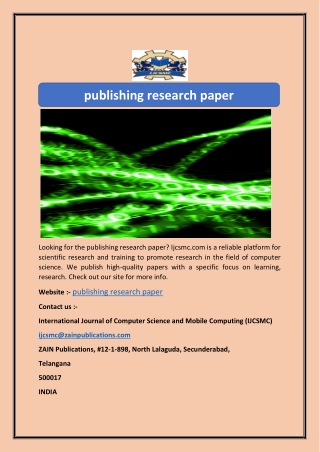 publishing research paper