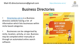 Business Directories  in Chennai