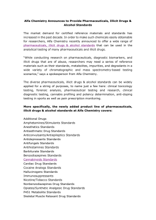 alfa chemistry announces to provide