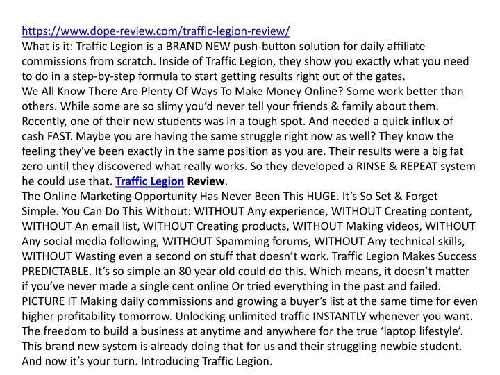 https www dope review com traffic legion review