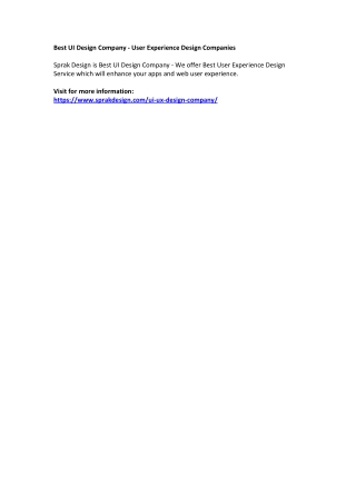 best ui design company user experience design