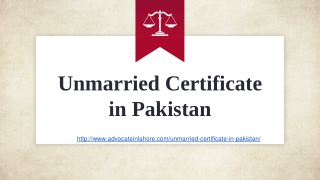 Know Unmarried Certificate Fees in Pakistan For Single Papers