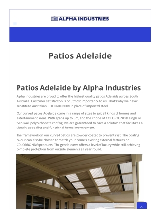 Patios Adelaide