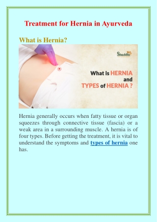 treatment for hernia in ayurveda what is hernia