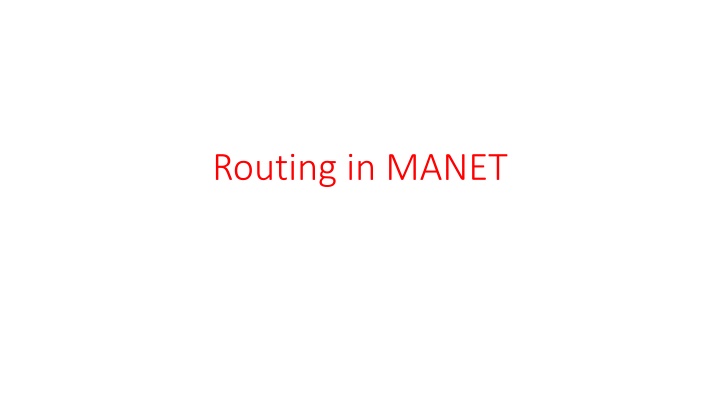 routing in manet