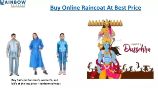 buy best pvc raincoat at the best price
