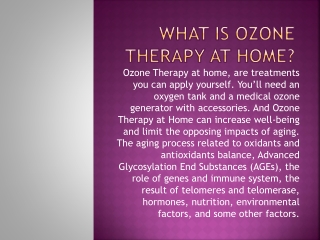 What Is Ozone Therapy At Home