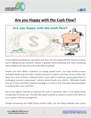 are you happy with the cash flow