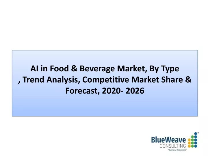 ai in food beverage market by type trend analysis