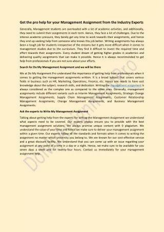get the pro help for your management assignment