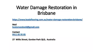 Get Reliable Water Damage Restoration in Brisbane