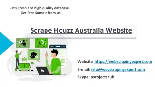 scrape houzz australia website