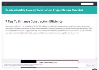 7 Tips To Enhance Construction Efficiency