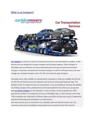 what is car transport