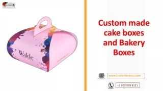 Custom made cake boxes and Bakery Boxes