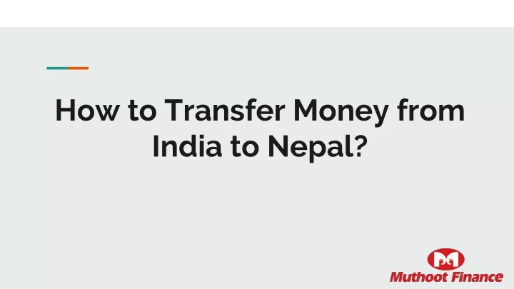 how to transfer money from india to nepal