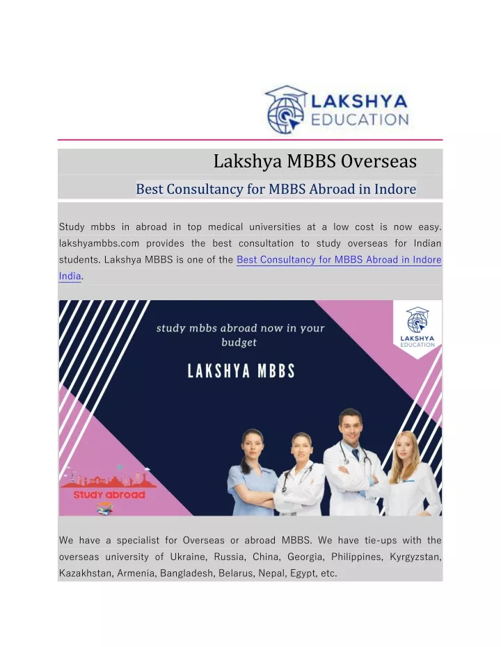 lakshya mbbs overseas best consultancy for mbbs