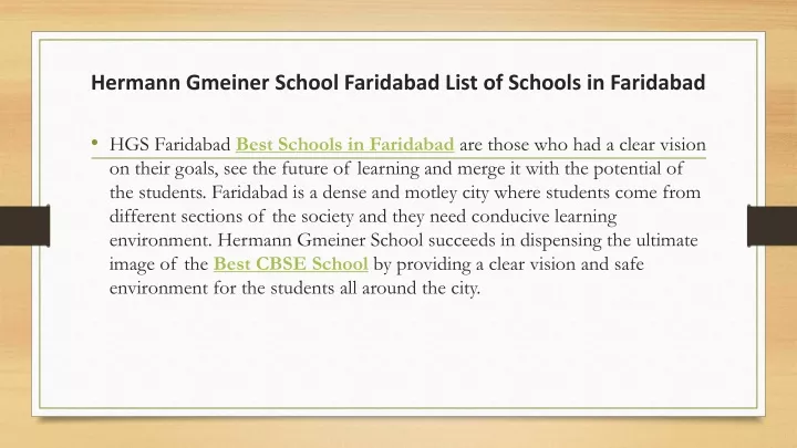 hermann gmeiner school faridabad list of schools in faridabad