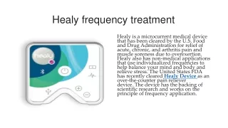 healy frequency treatment