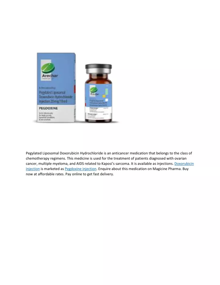 pegylated liposomal doxorubicin hydrochloride