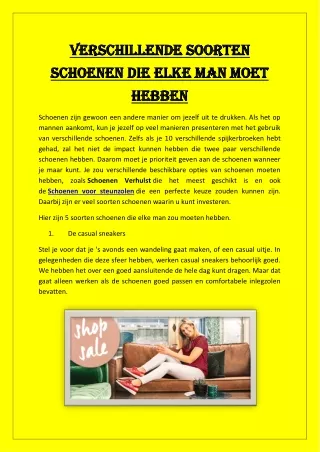 Verschillende soorten schoenen die elke man moet hebben