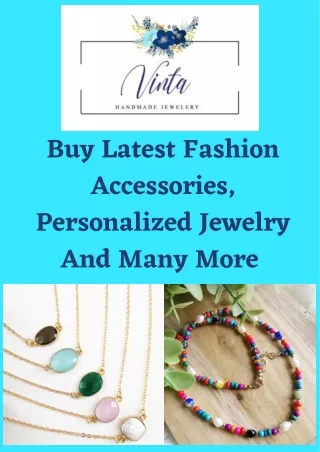 Shop Latest Fashion Accessories Personalized Jewelry, And More | Vinta Shop
