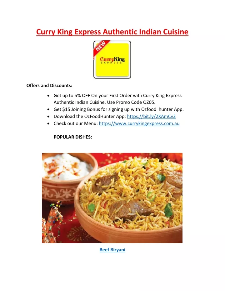 curry king express authentic indian cuisine