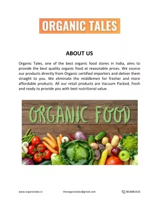 Organic Tales - Best Organic Food Store in Noida