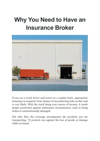 Yes Insurance Fairwork | Why You Need to Have An Insurance Broker
