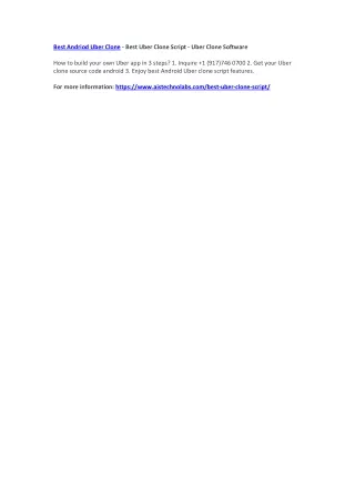 best andriod uber clone best uber clone script
