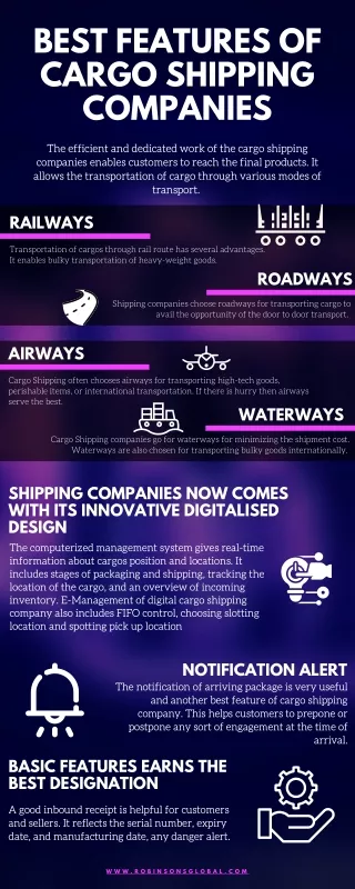 Best Features of Cargo Shipping Companies