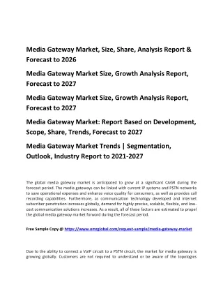 media gateway market size share analysis report