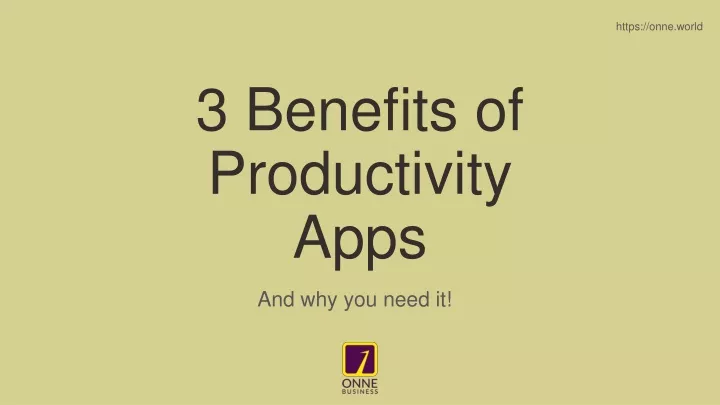 3 benefits of productivity apps