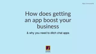 why get an app for business