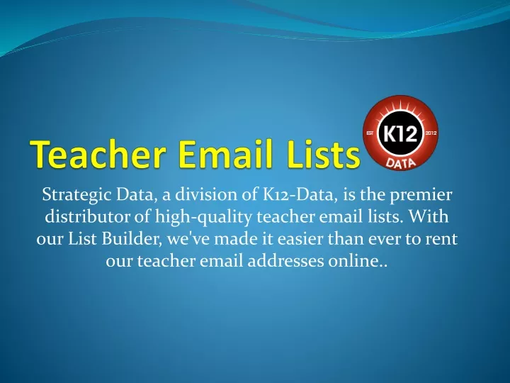 teacher email lists