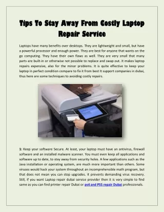 Tips To Stay Away From Costly Laptop Repair Service