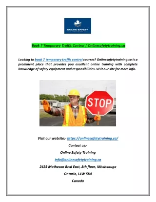 book 7 temporary traffic control