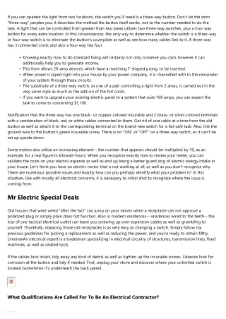 What Can You Get Out Of A Work As An Electrical Expert?