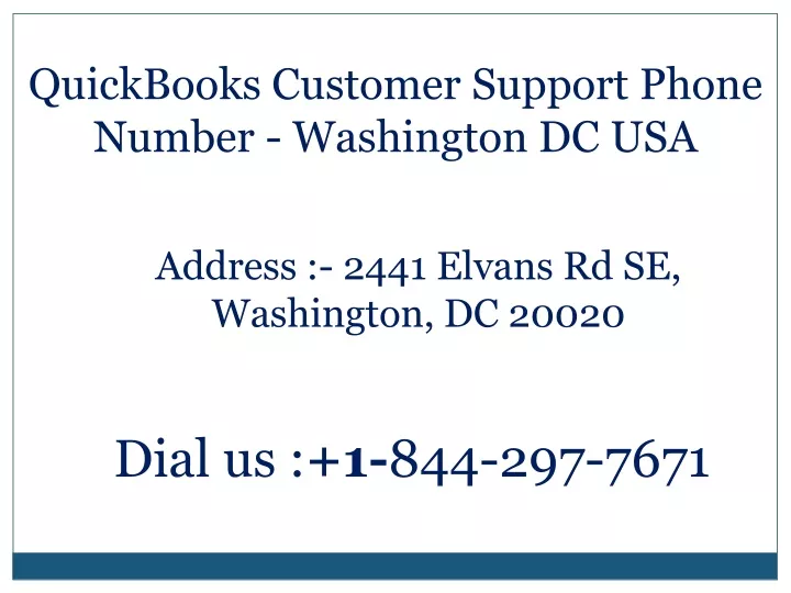 Ppt quickbooks customer support phone number washington dc usa