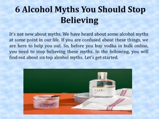 6 Alcohol Myths You Should Stop Believing