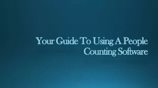 Using A People Counting Software