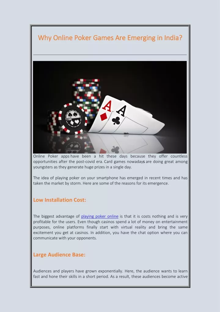 why why online online poker