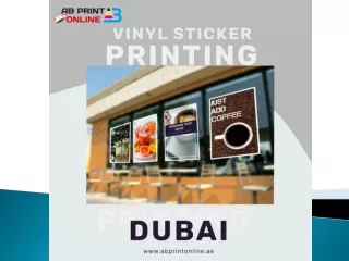 Vinyl Sticker Printing Dubai – Why Should You Use The Customized Vinyl Stickers