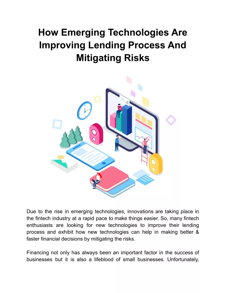 how emerging technologies are improving lending